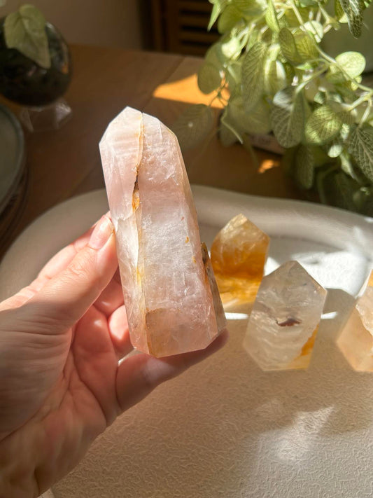 Golden Healer and Rose Quartz Tower
