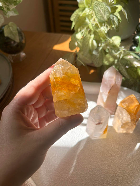 Golden Healer and Rose Quartz Tower