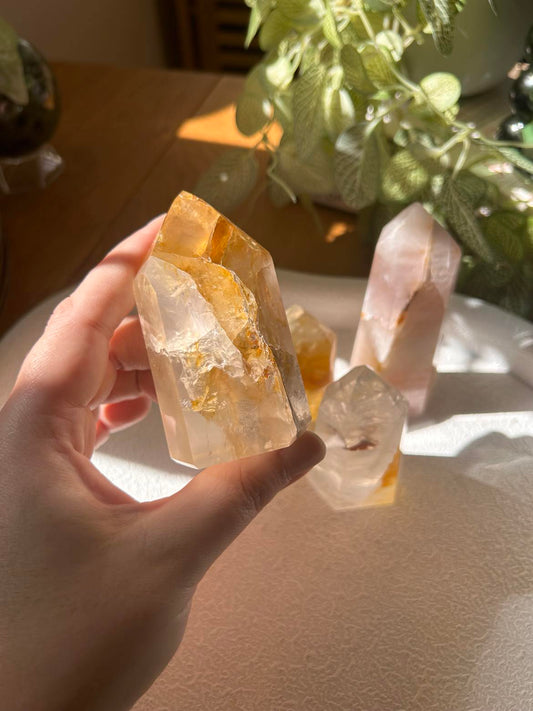 Golden Healer and Rose Quartz Tower