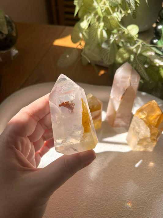 Golden Healer and Rose Quartz Tower