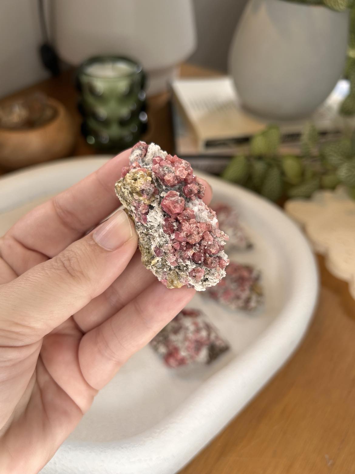 Pink Garnet on Matrix