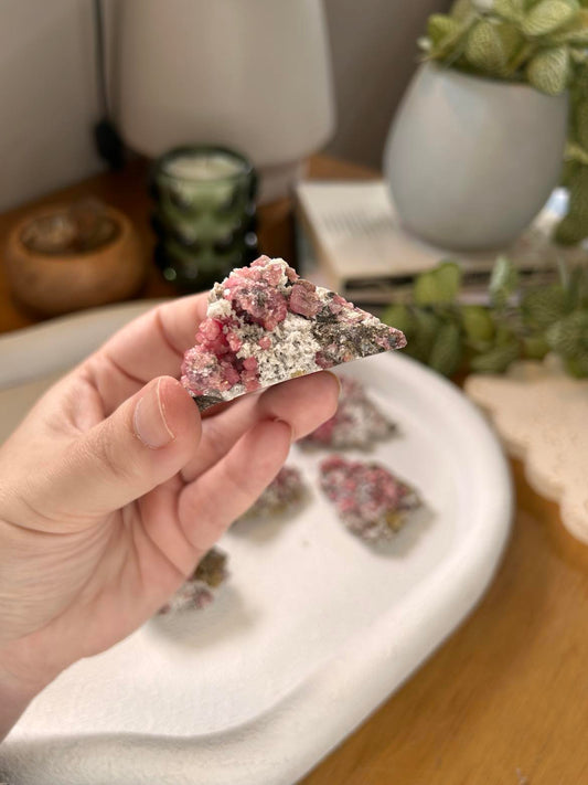 Pink Garnet on Matrix