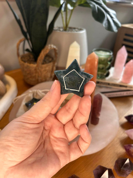 Moss Agate Star