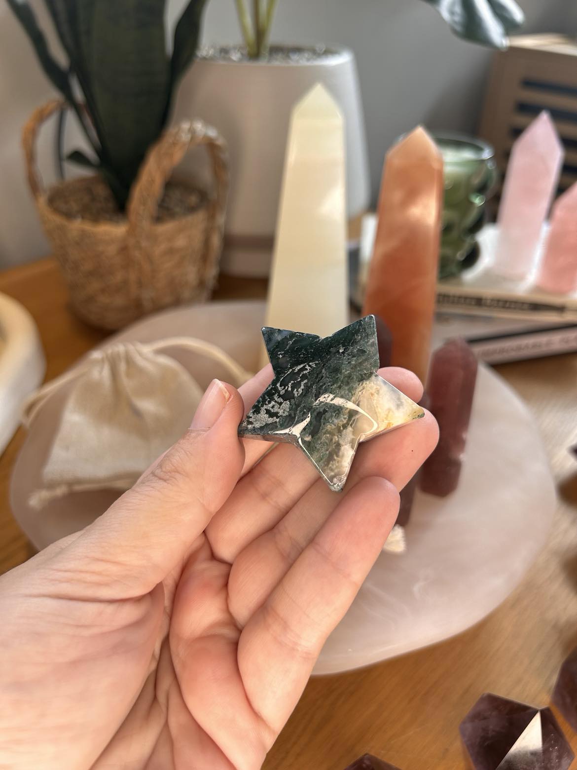 Moss Agate Star