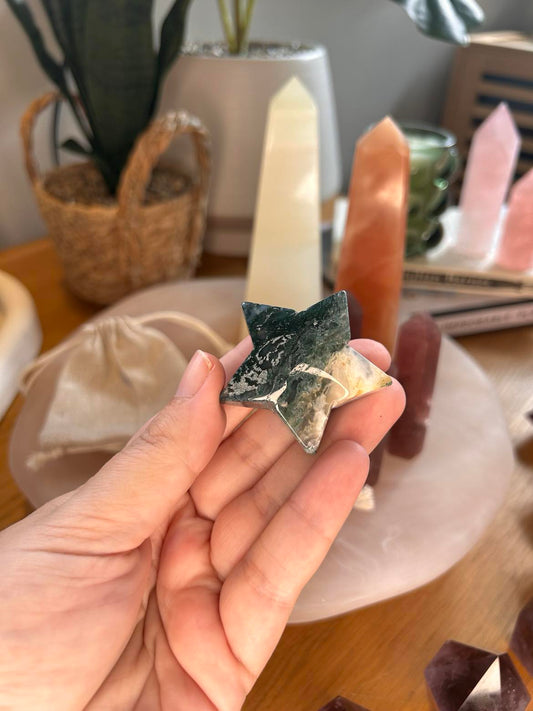 Moss Agate Star