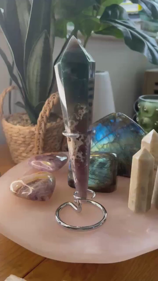Moss Agate Wand
