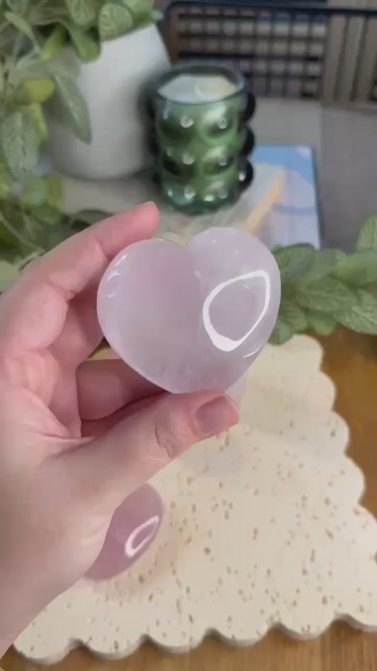 Lavender Rose Quartz Heart