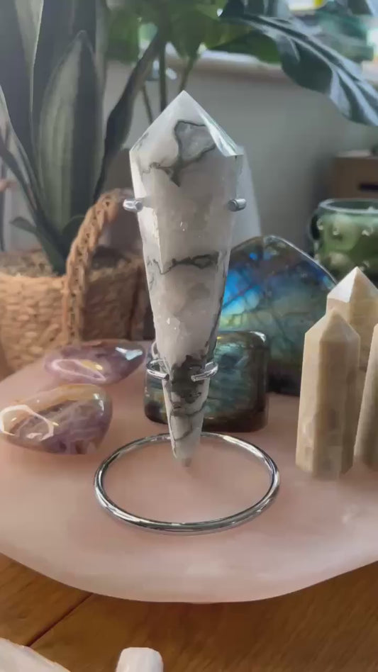 Moss Agate Wand