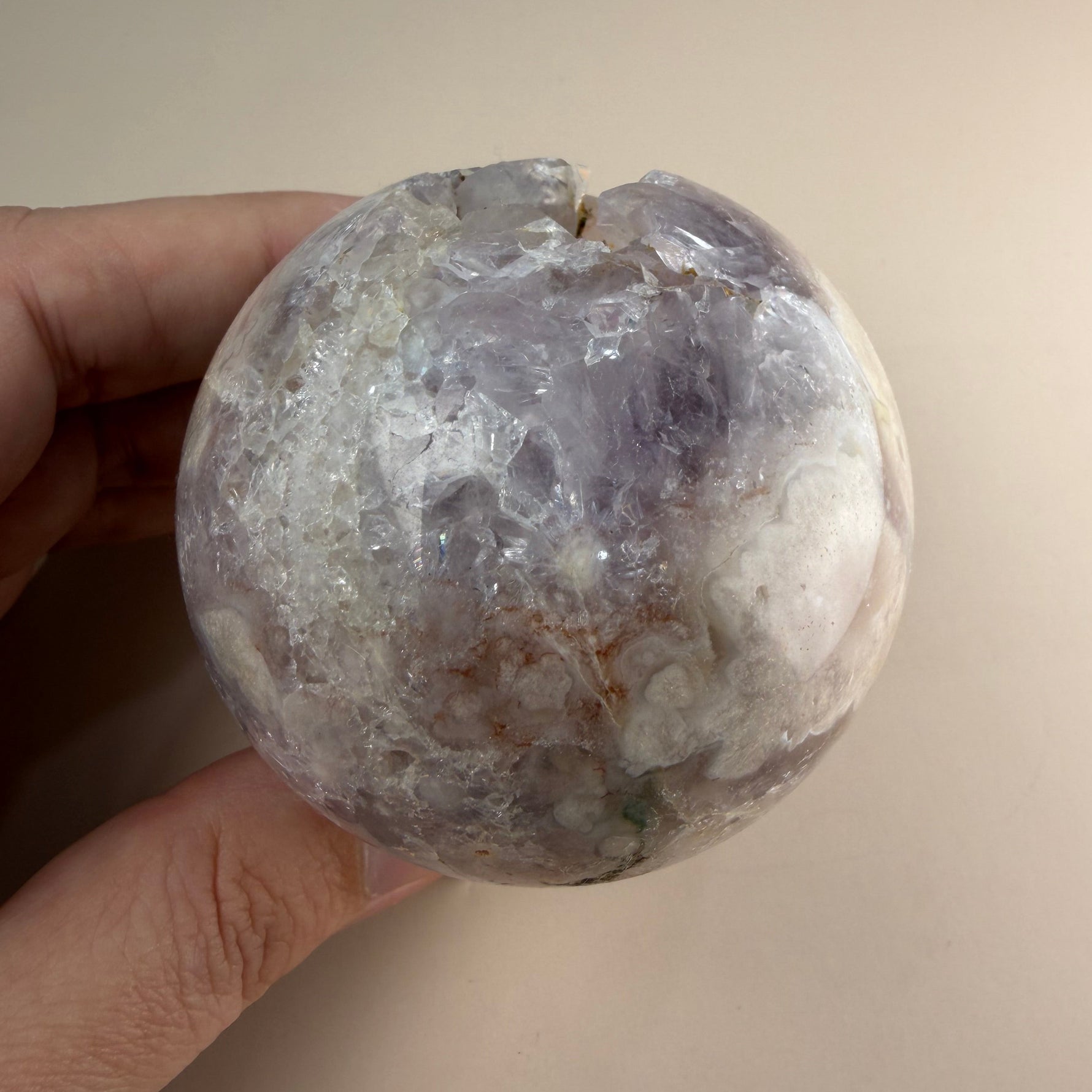 Amethyst Flower Agate Sphere