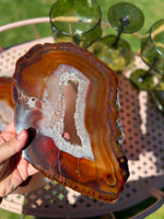 Agate Slices on stand