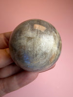 Moonstone Sphere with Blue Flash