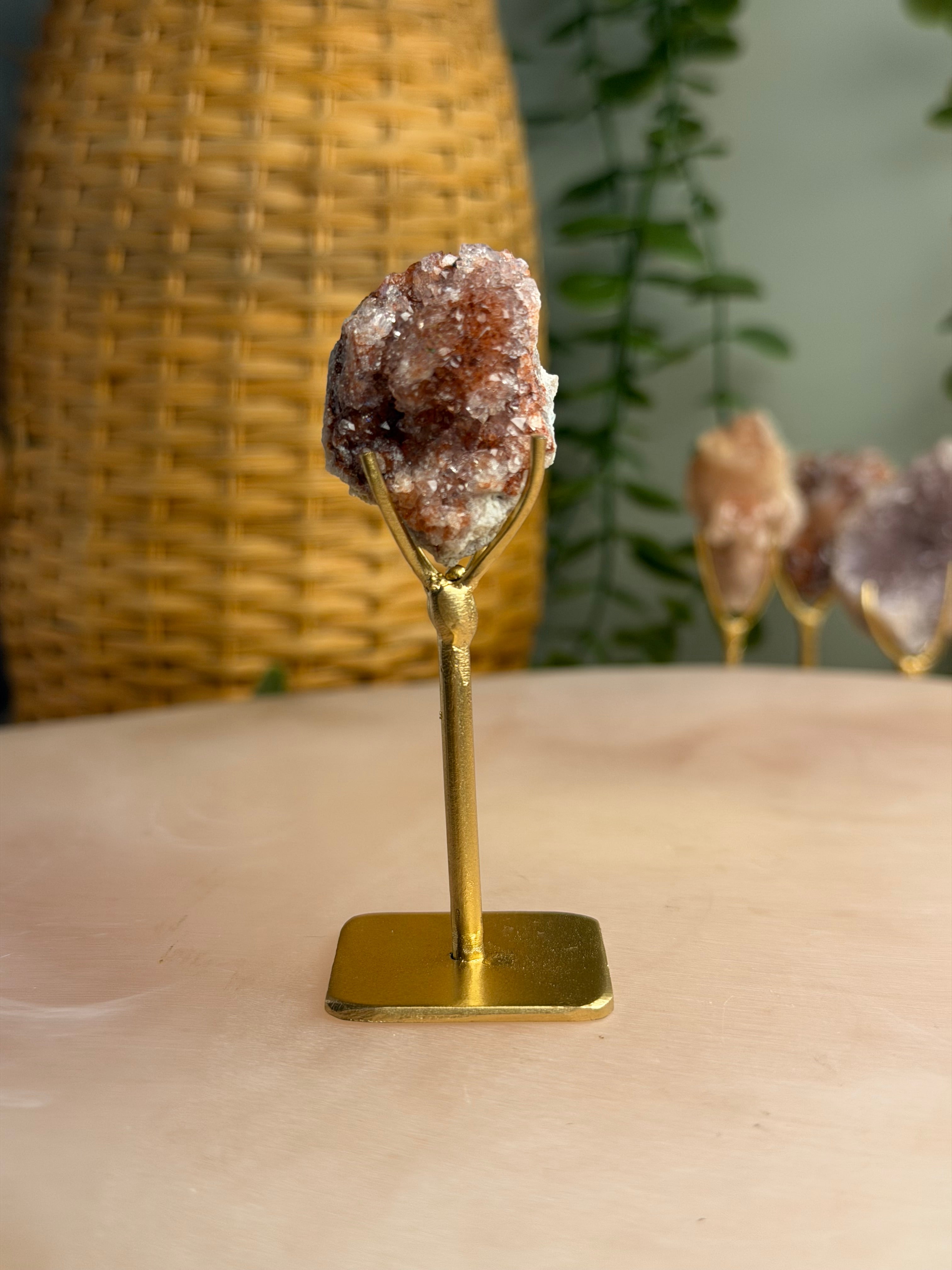 Pink Amethyst Mini Cluster on Stand