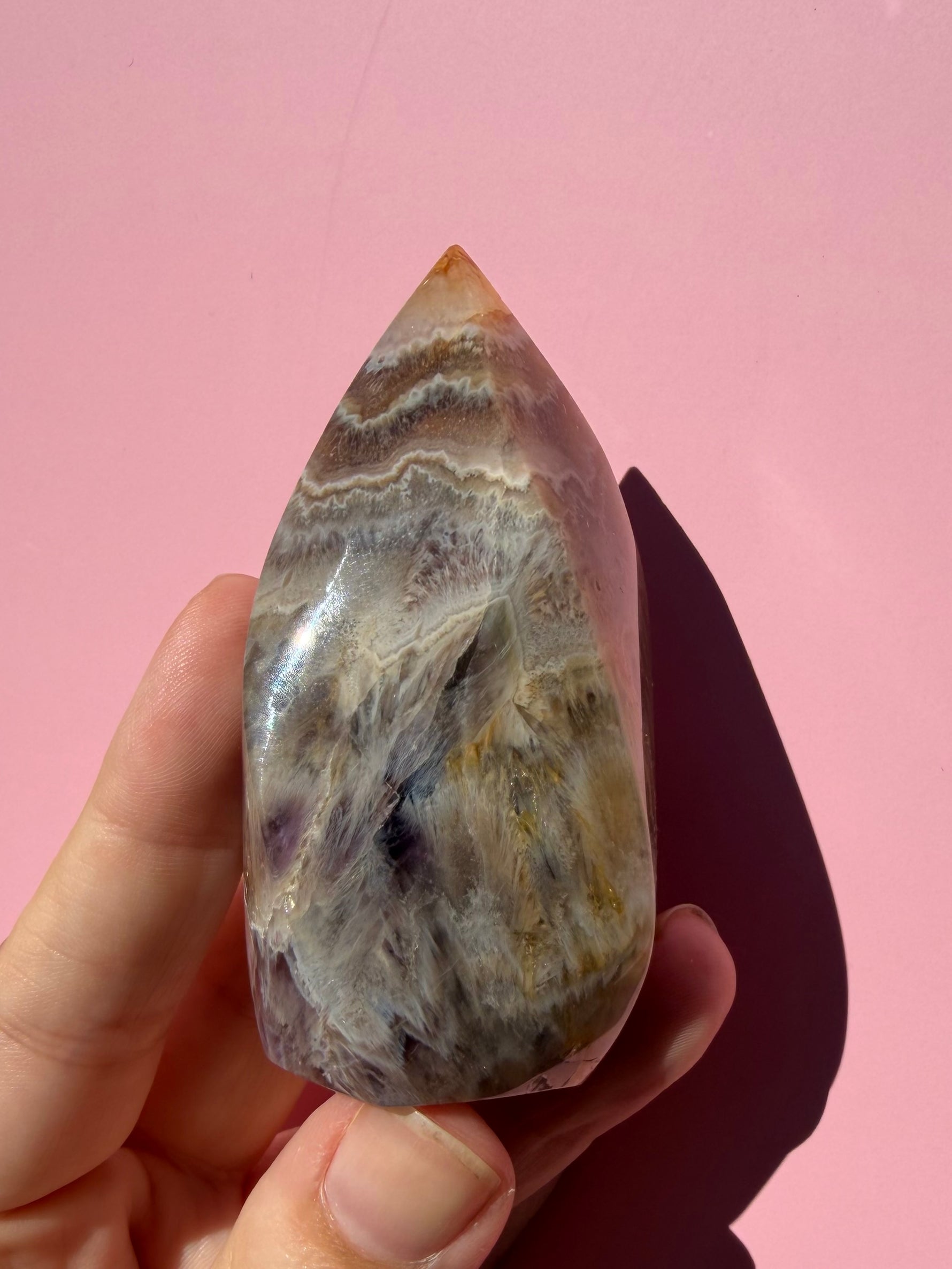 Amethyst Lace Agate Flame