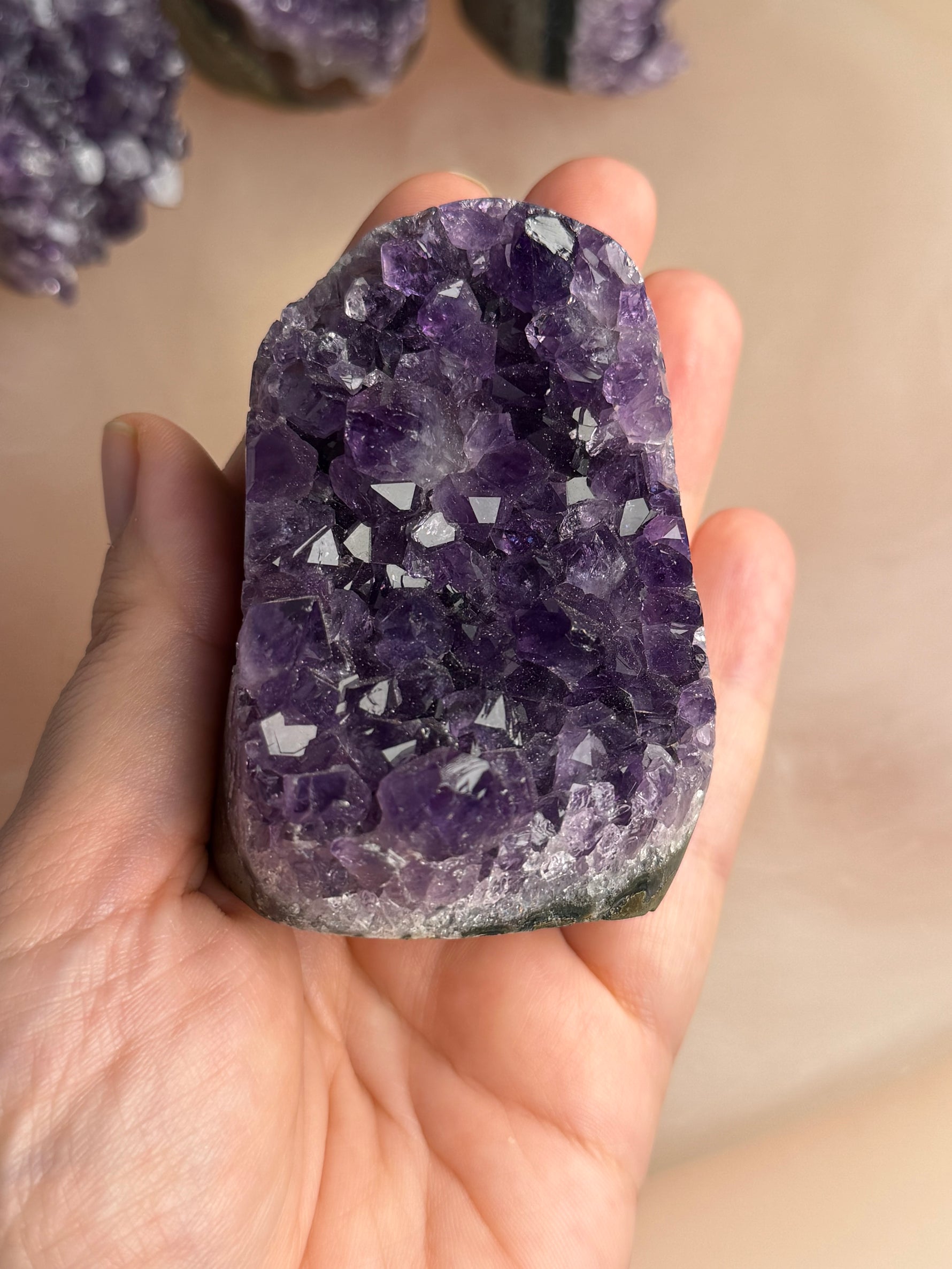 Amethyst Cut Base with Polished Sides
