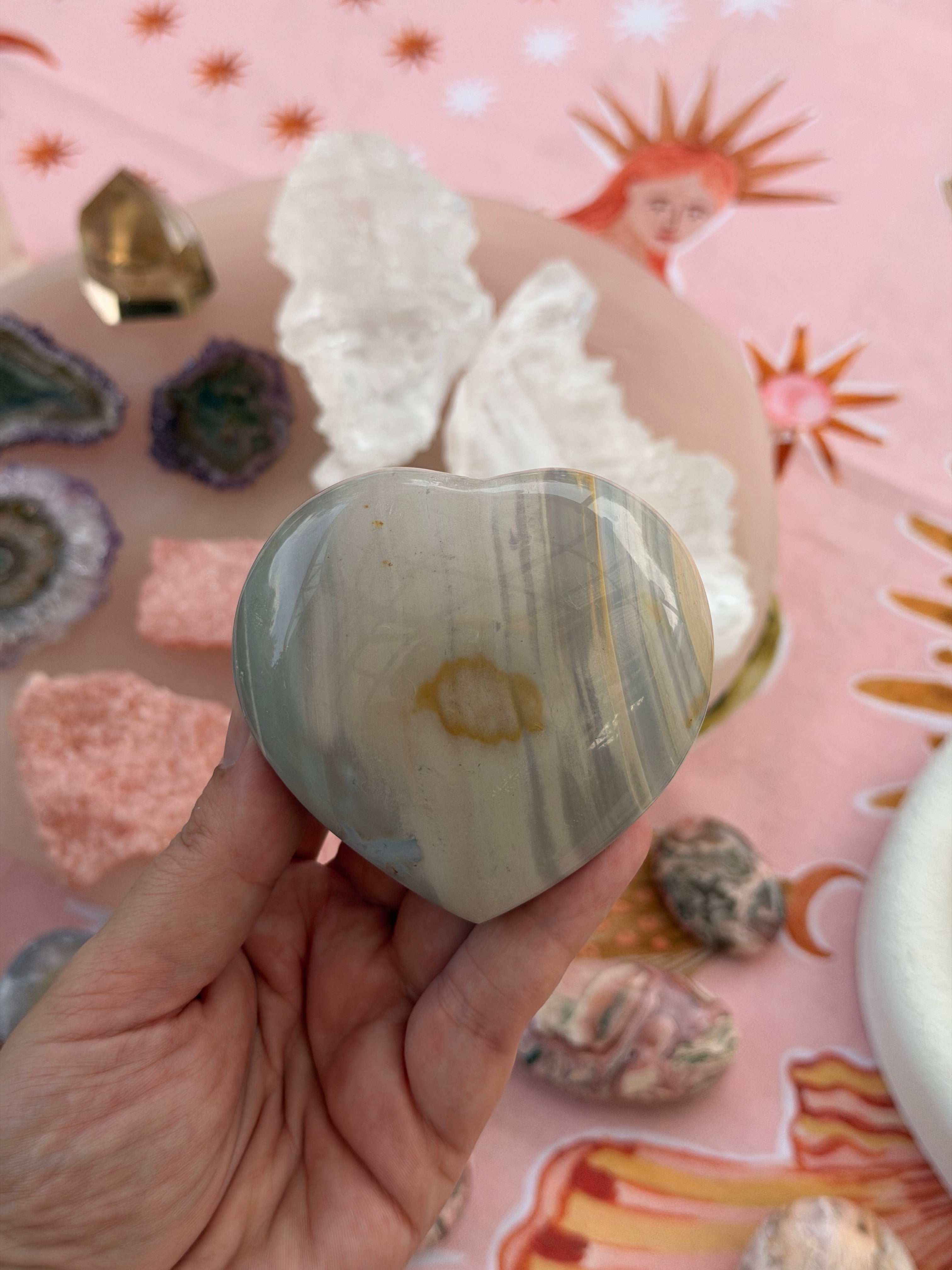 Ocean Jasper Chonky Heart
