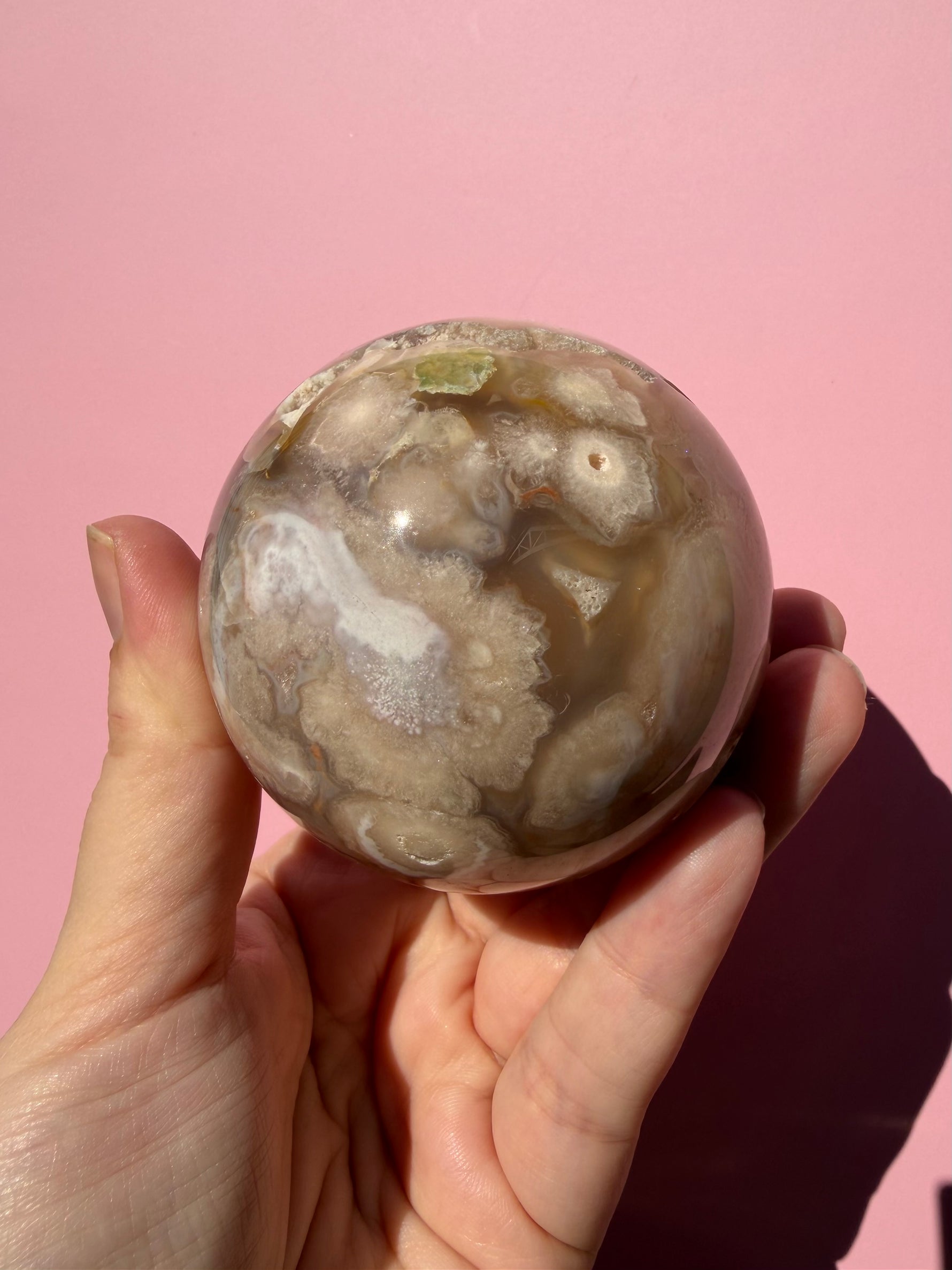 Flower Agate Sphere