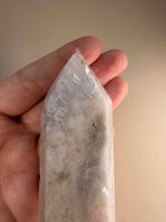Pink Amethyst Flower Agate Tower (Damaged Tip)
