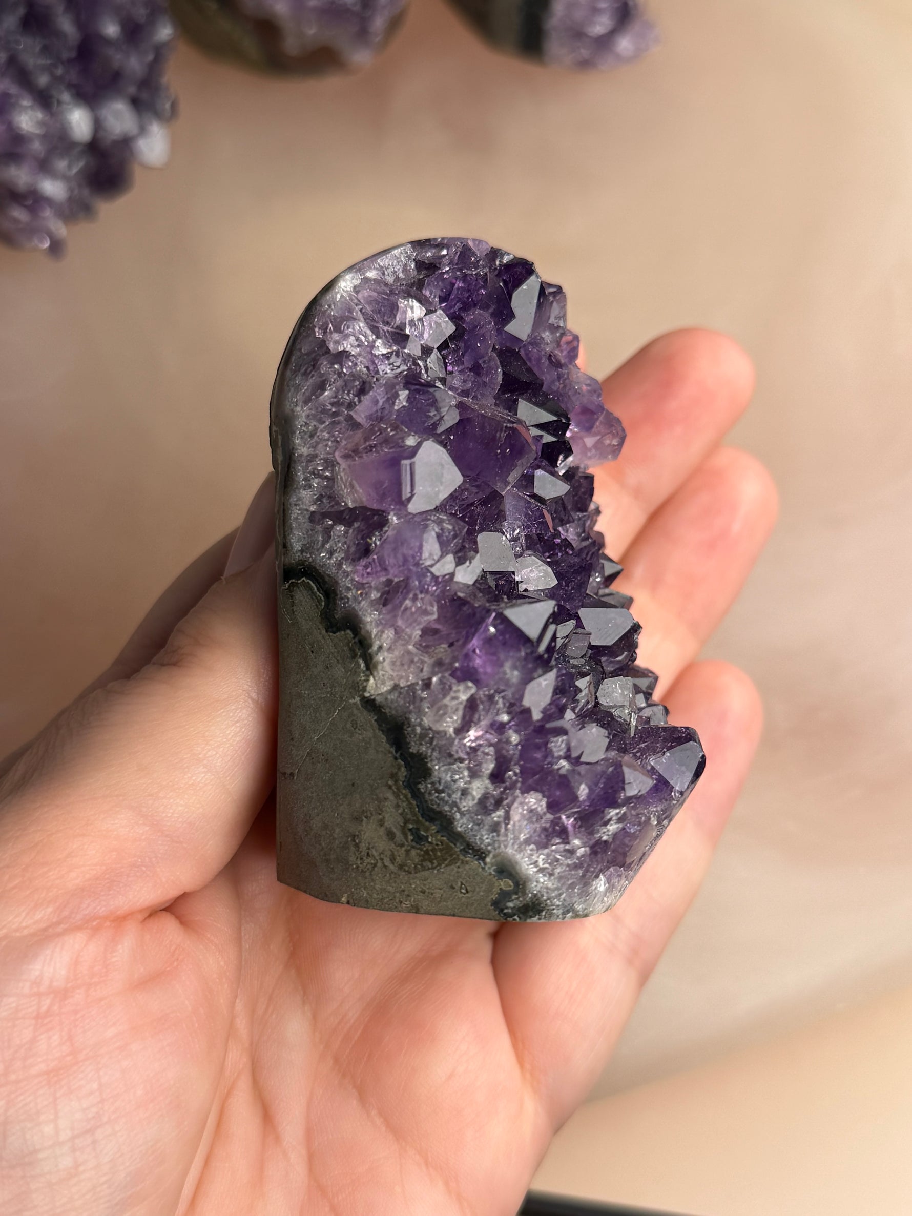 Amethyst Cut Base with Polished Sides