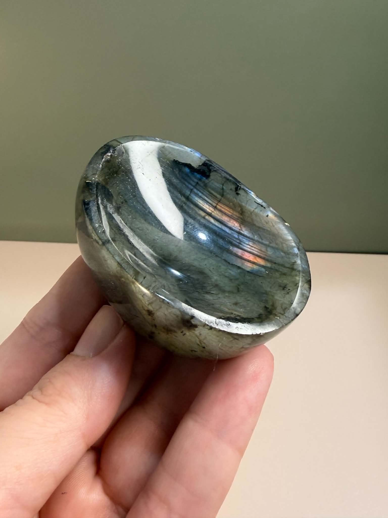 Labradorite Trinket Dish - baby