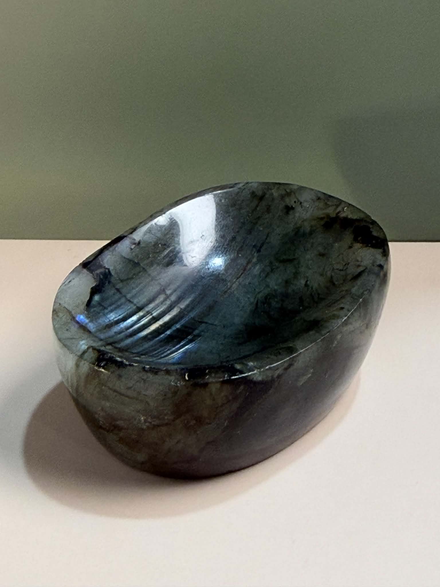 Labradorite Trinket Dish - baby