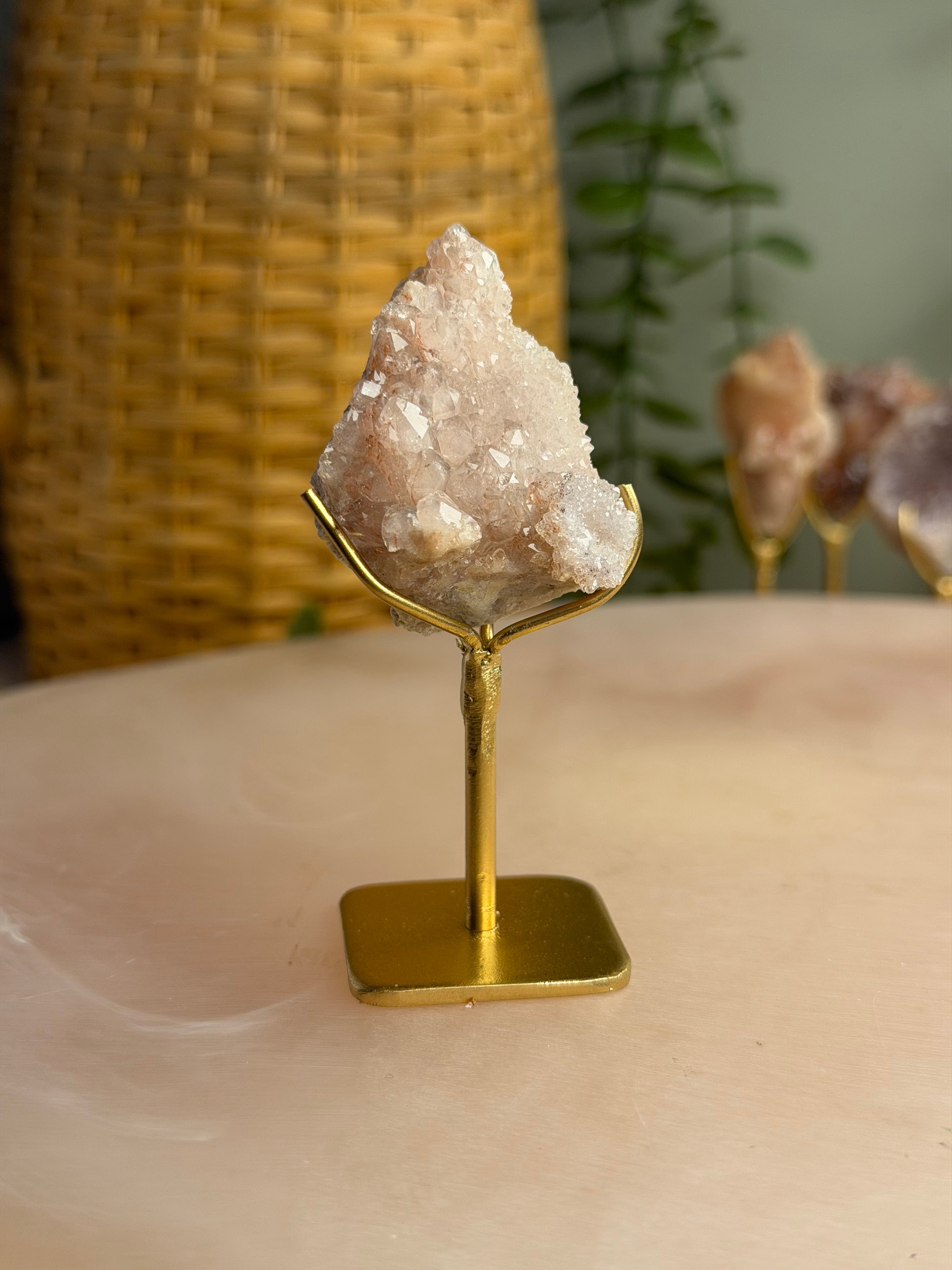 Pink Amethyst Mini Cluster on Stand
