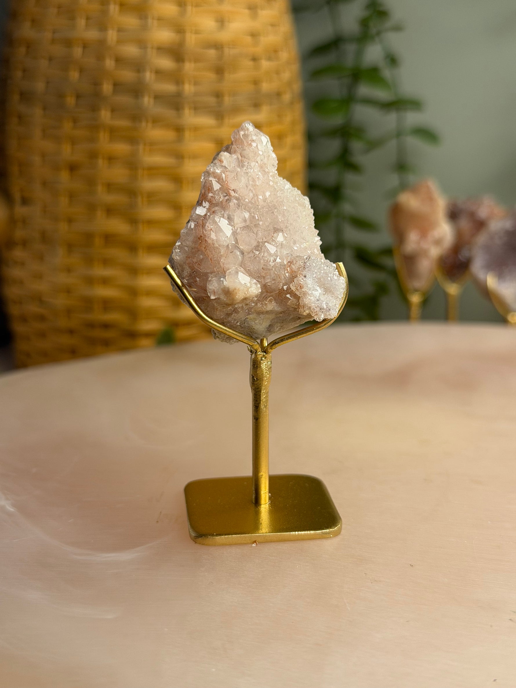 Pink Amethyst Mini Cluster on Stand