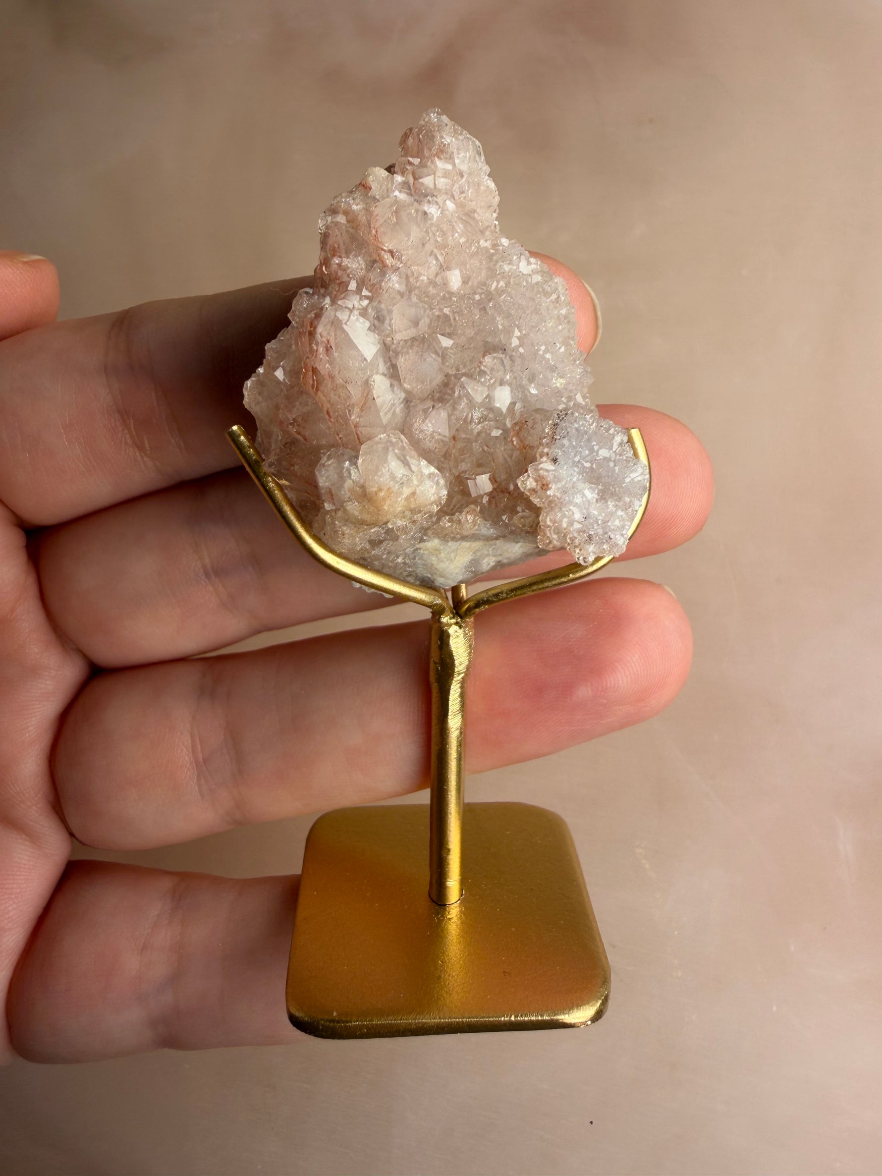 Pink Amethyst Mini Cluster on Stand