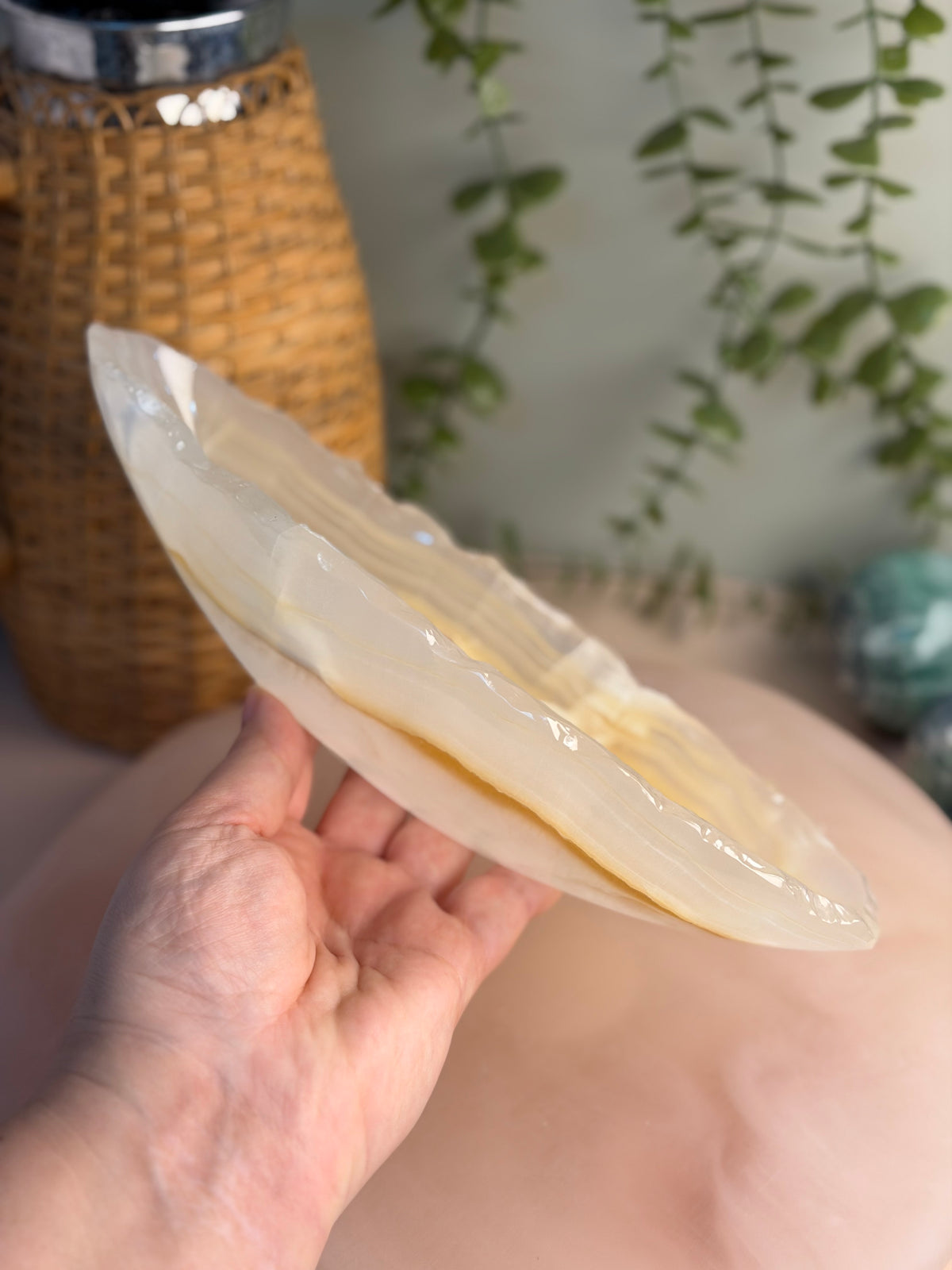 Mexican Onyx Canoe Bowl