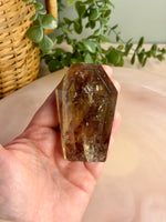 Smokey Quartz Coffin on Stand