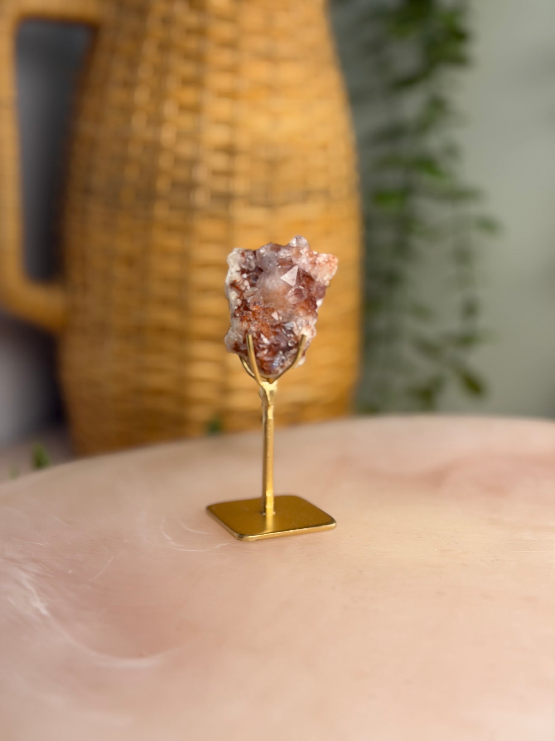 Pink Amethyst Mini Cluster on Stand