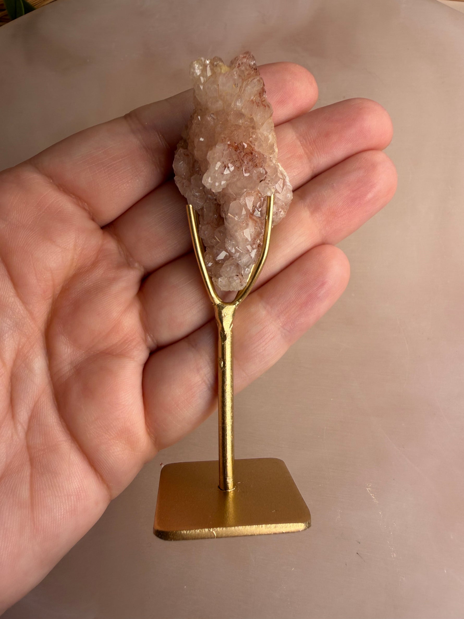 Pink Amethyst Mini Cluster on Stand