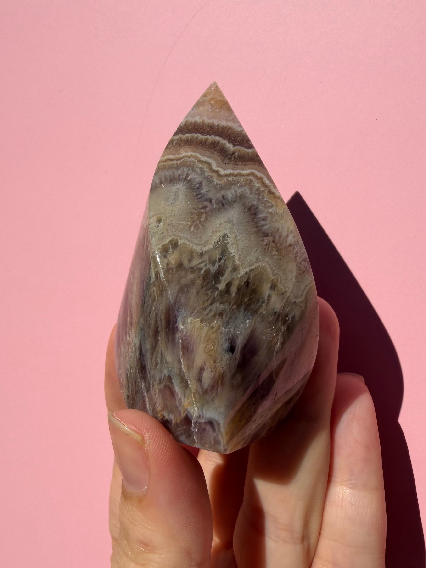 Amethyst Lace Agate Flame