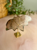 Smokey Quartz Bat on Stand