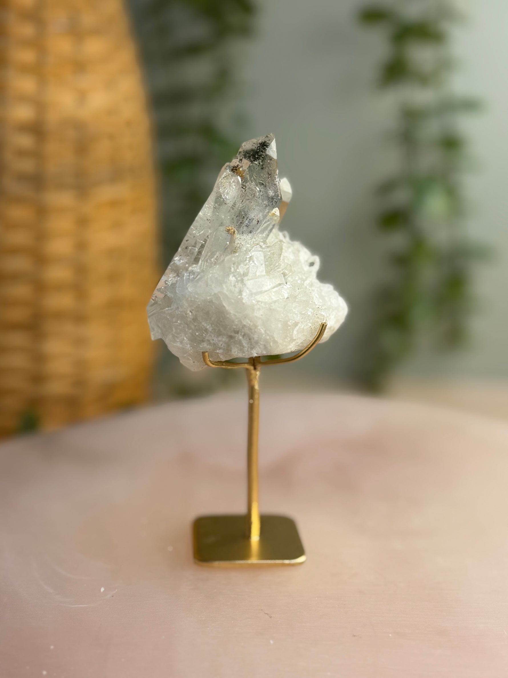 Quartz with Garden Inclusions and Double Terminated Point