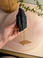 Black Tourmaline with custom stand