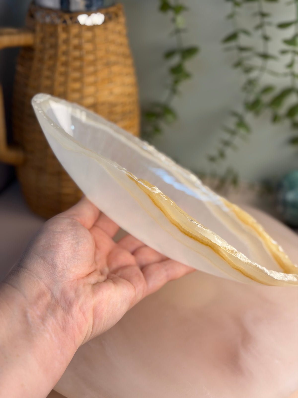 Mexican Onyx Canoe Bowl
