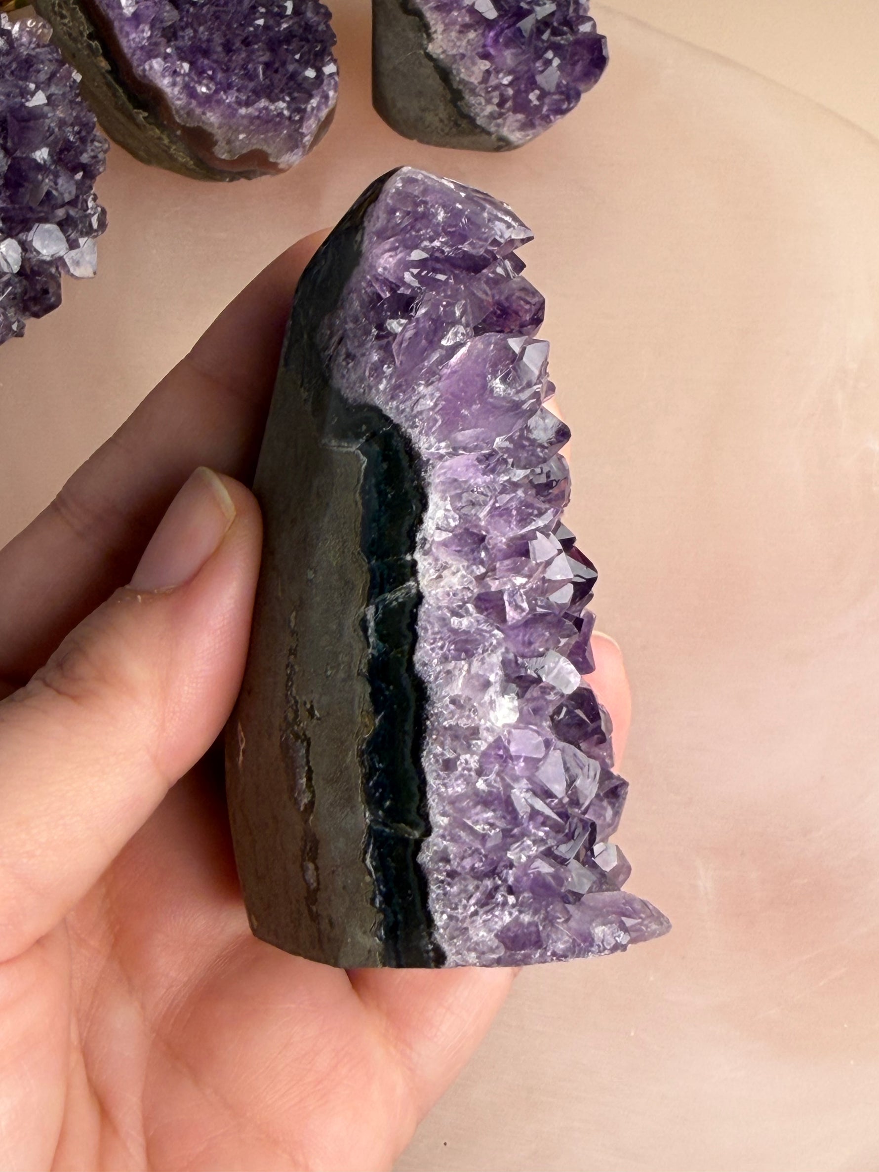 Amethyst Cut Base with Polished Sides