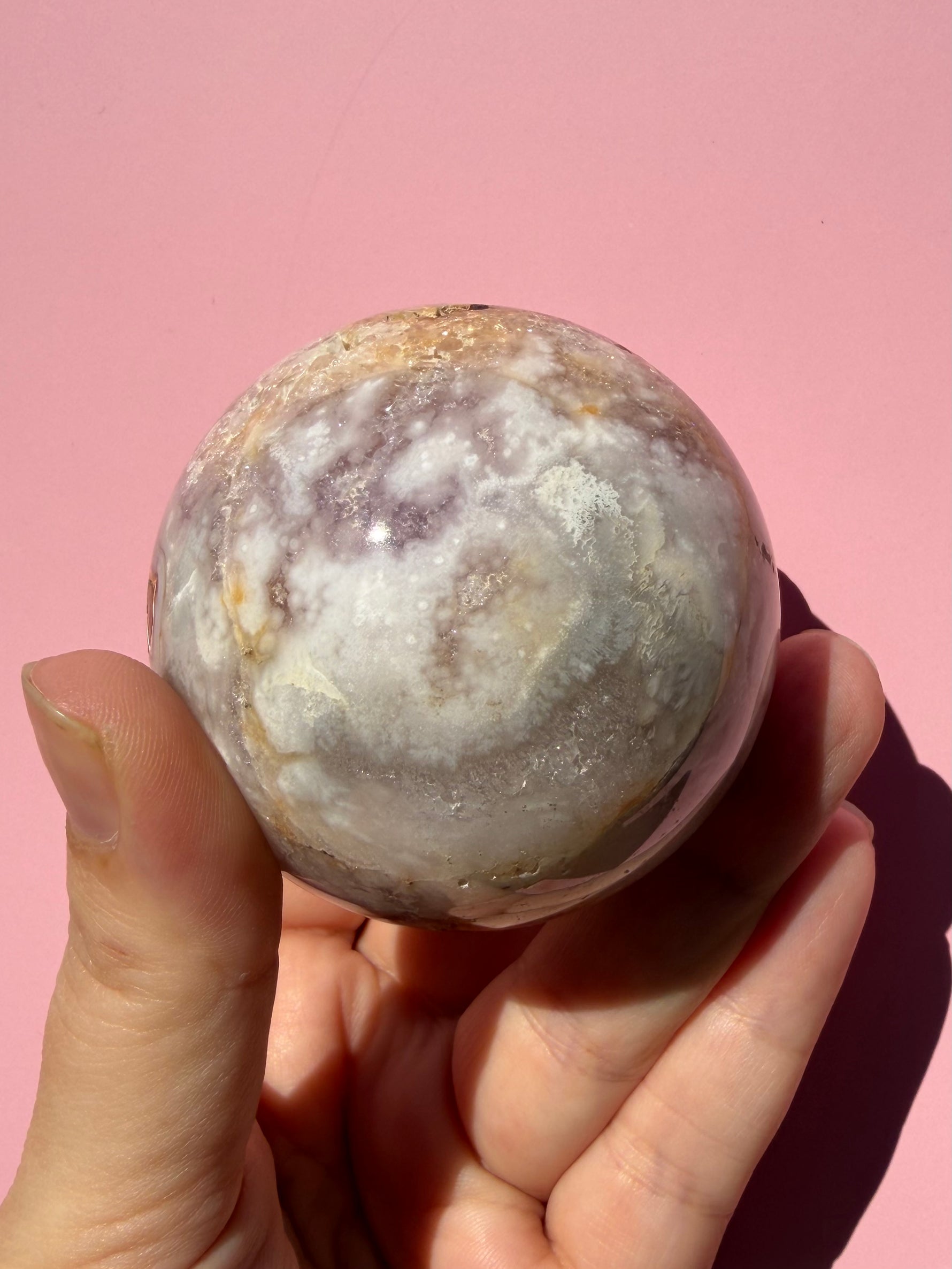 Amethyst Flower Agate Sphere