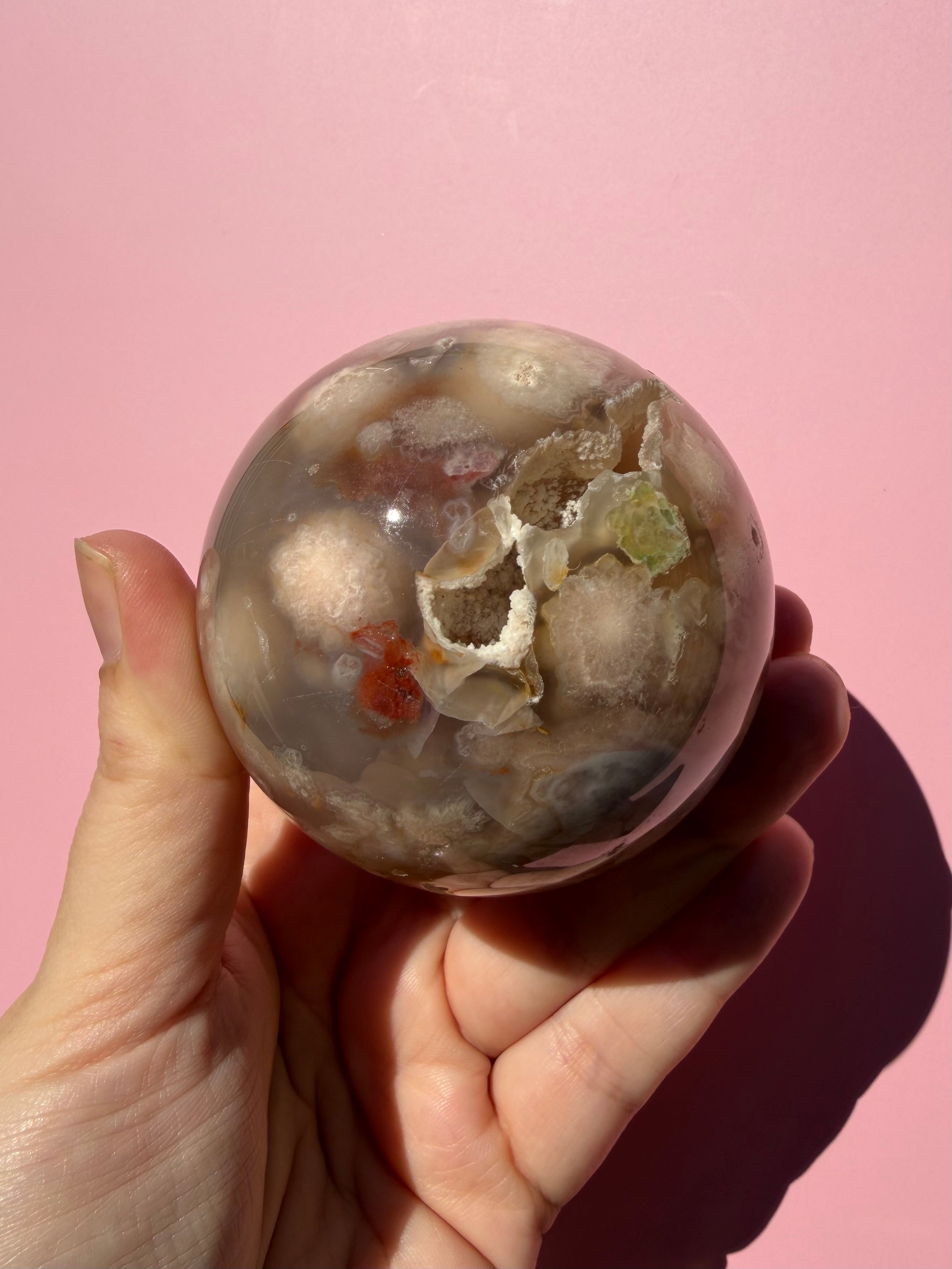 Flower Agate Sphere