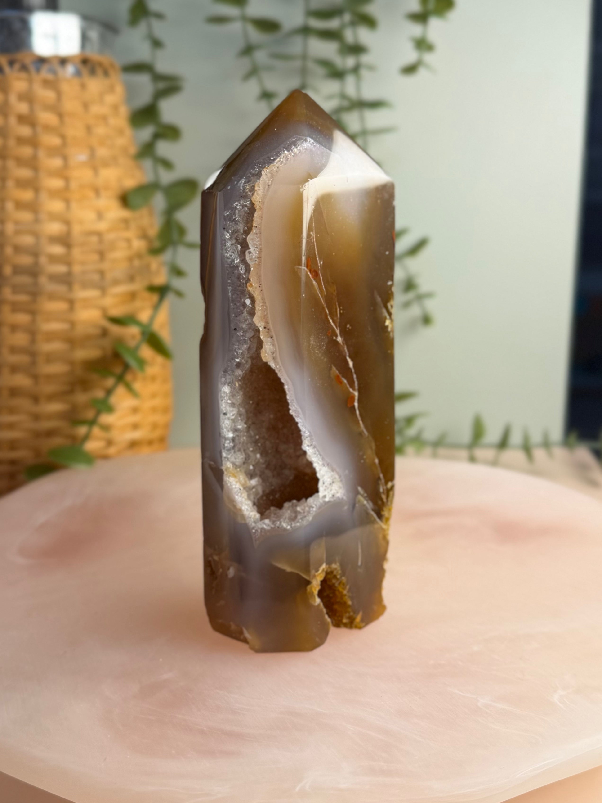 Agate Tower with Druzy