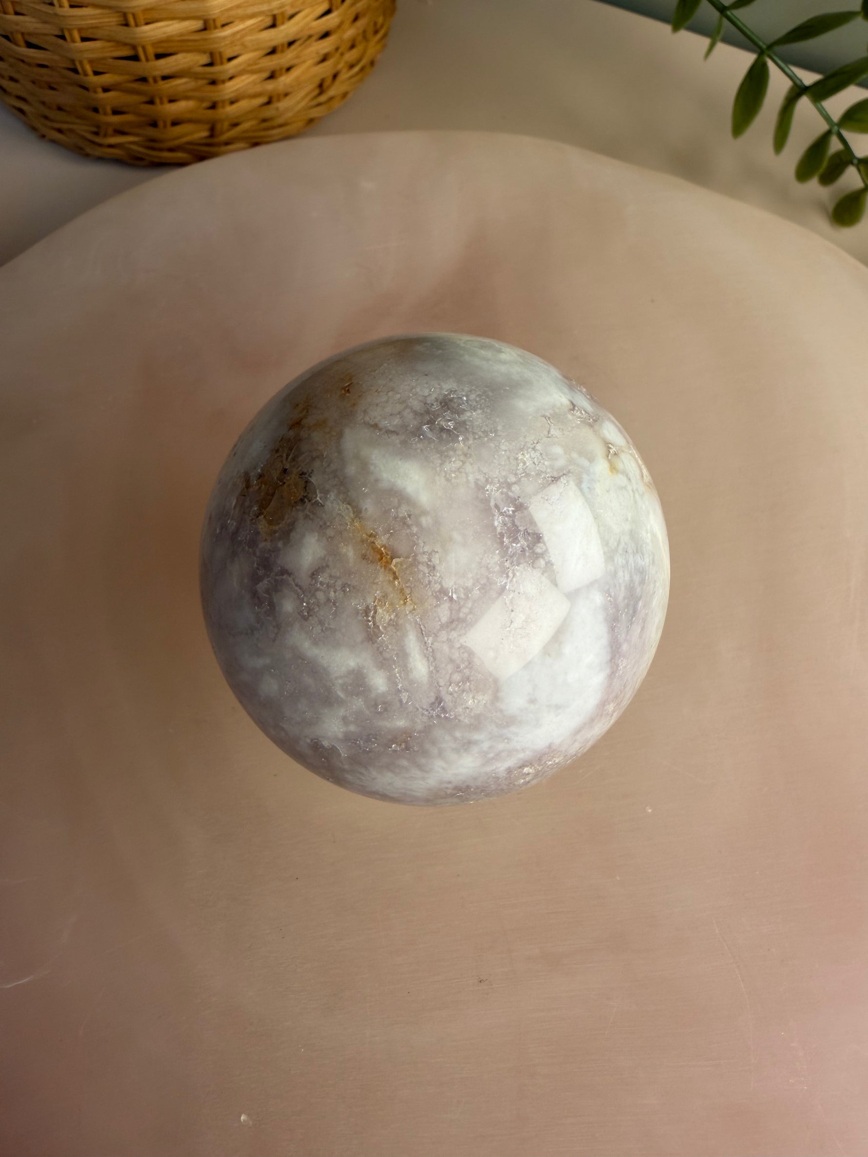 Amethyst Flower Agate Sphere