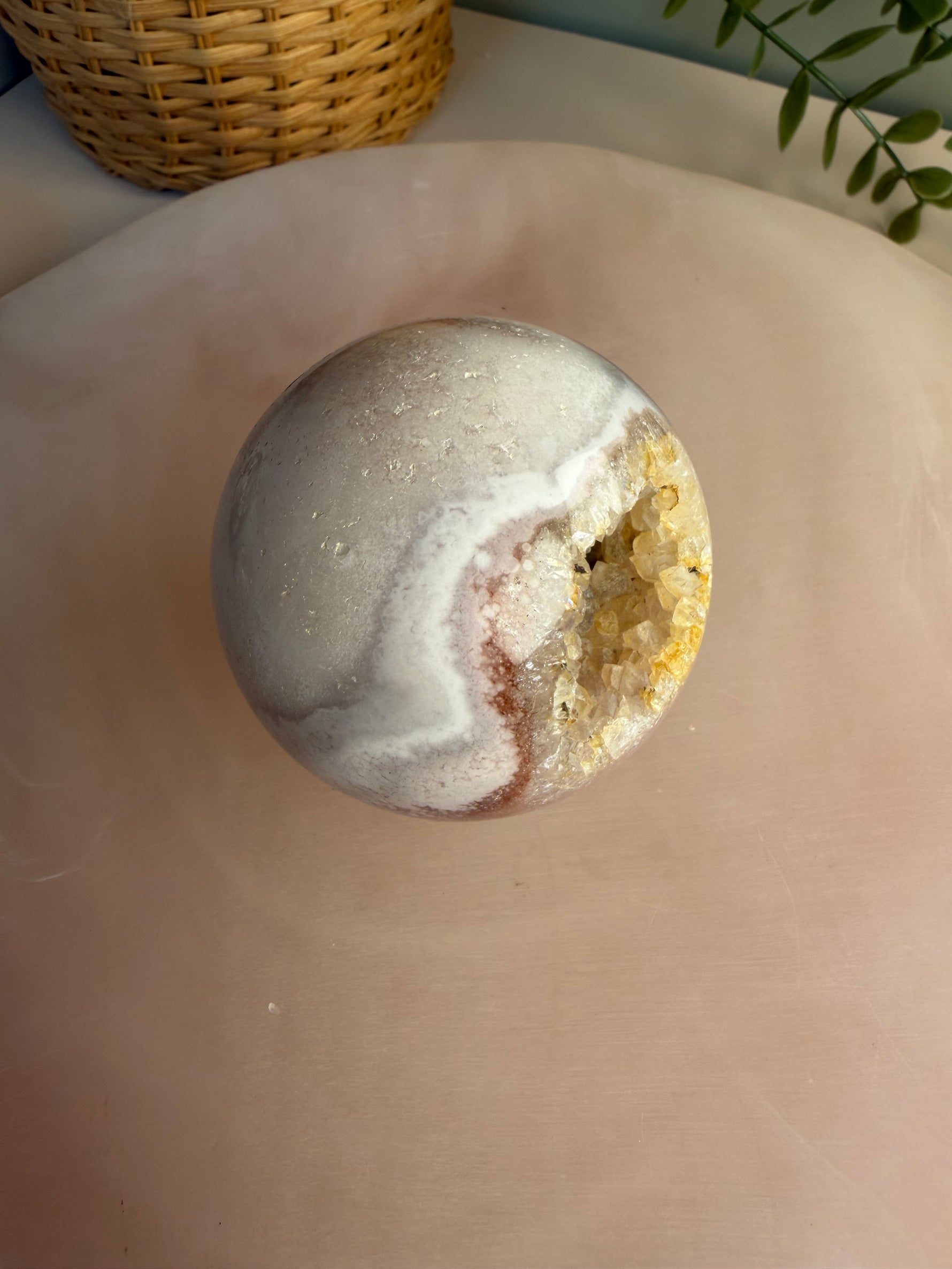 Amethyst Flower Agate Sphere