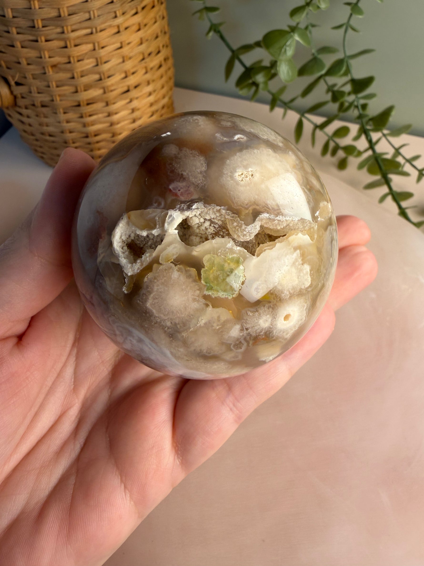 Flower Agate Sphere