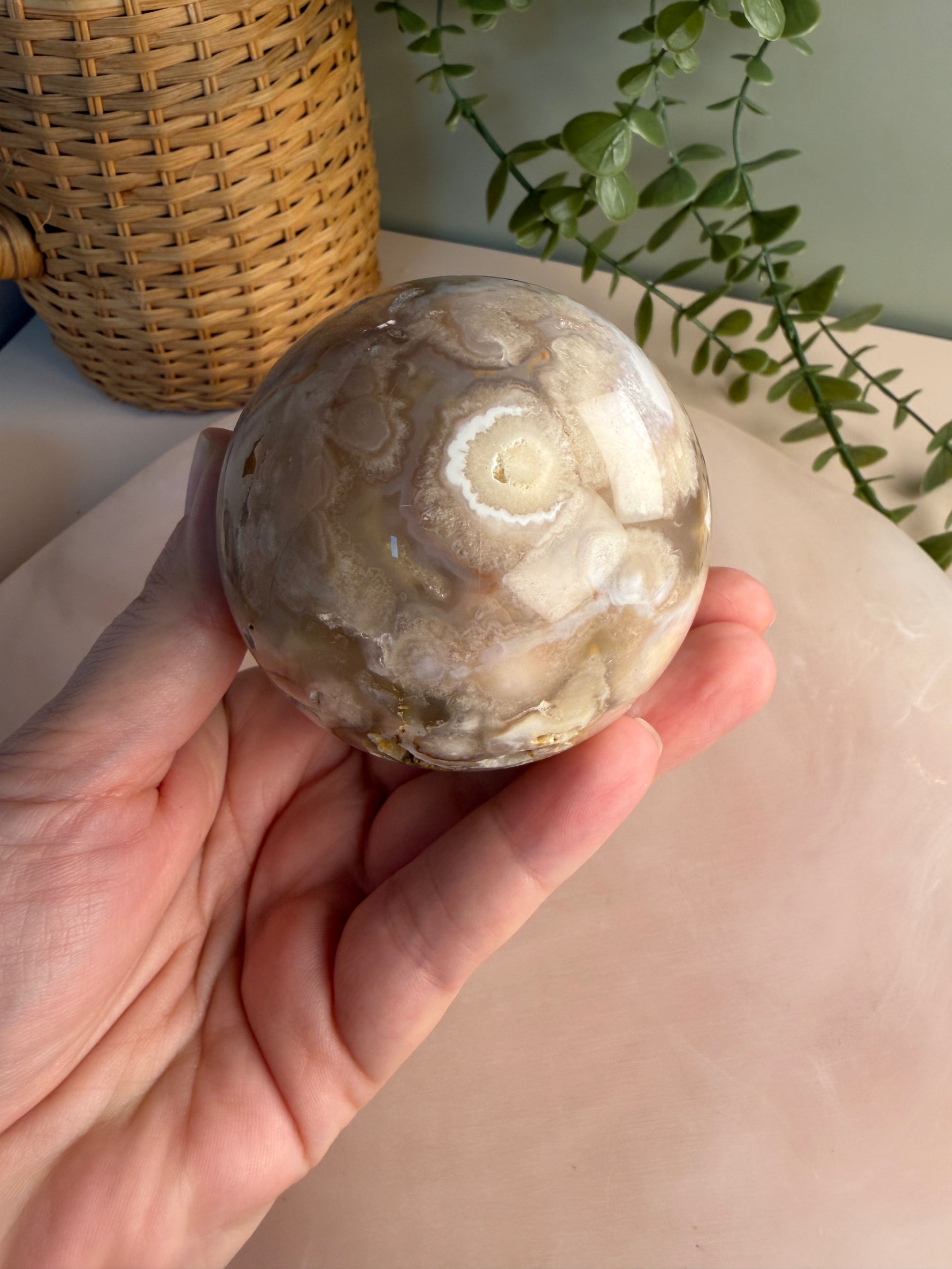 Flower Agate Sphere