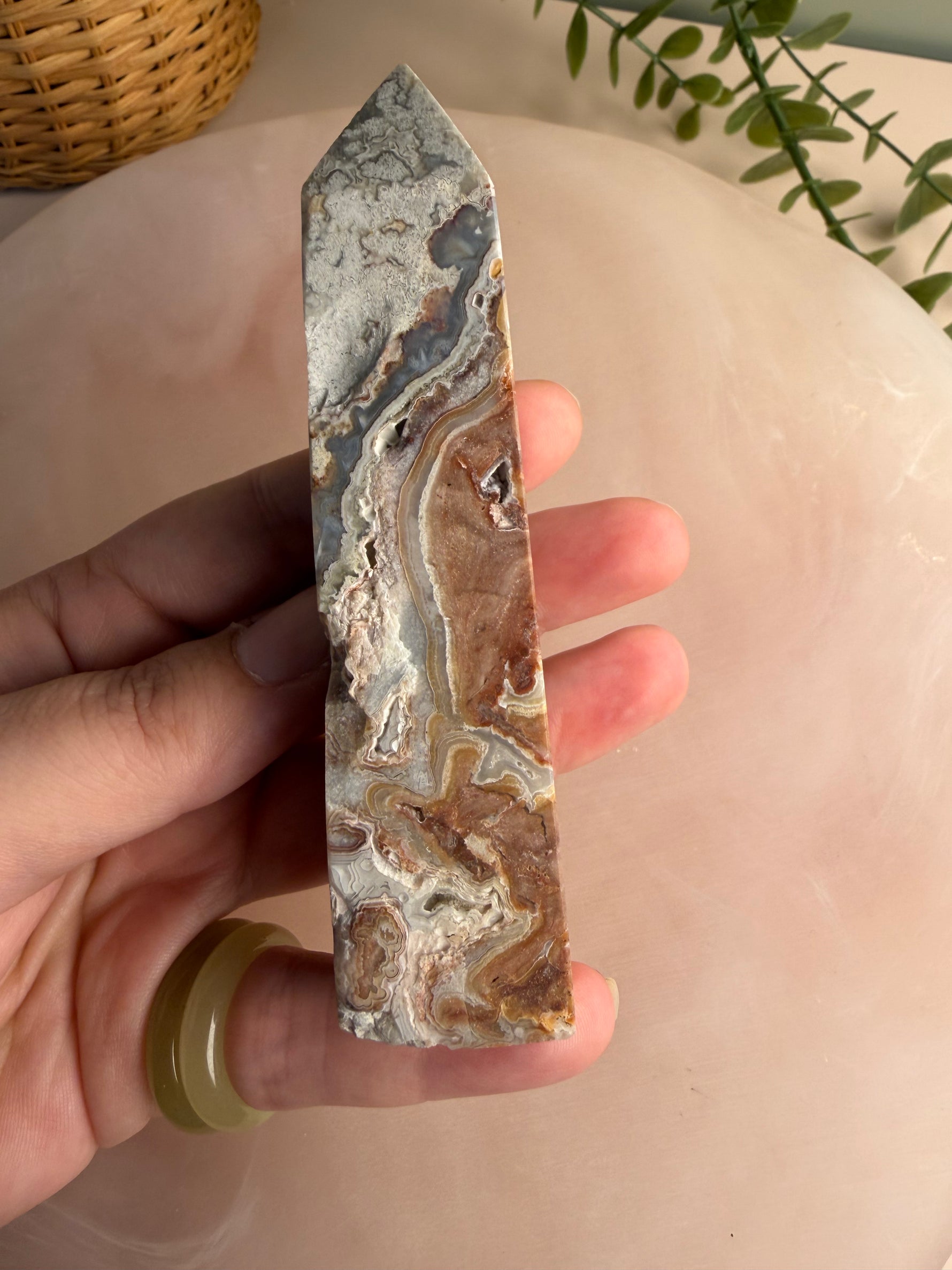 Crazy Lace Agate Tower