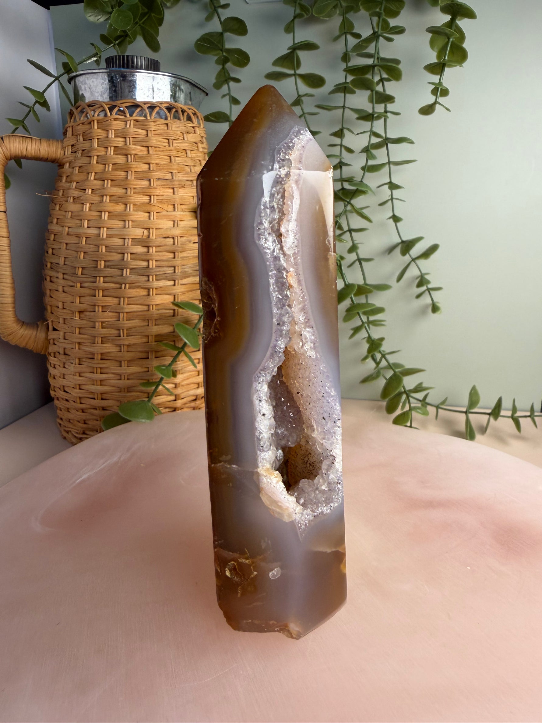 Agate Tower with Druzy