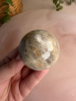 Moonstone Sphere with Blue Flash