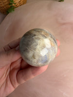 Moonstone Sphere with Blue Flash