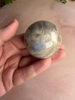 Moonstone Sphere with Blue Flash