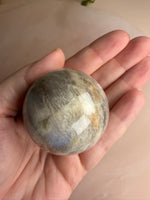 Moonstone Sphere with Blue Flash